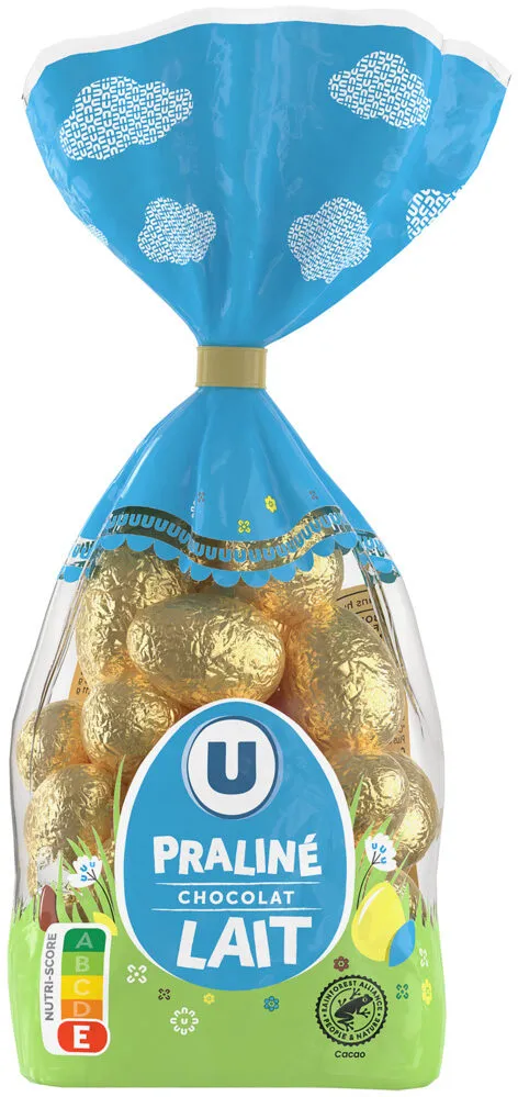 Sachet petits oeufs chocolat lait praliné - 450g