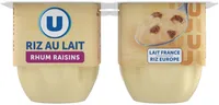 Riz au lait rhum raisins, 4x115g