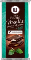 Chocolat noir fourré bi texture menthe tablette 2x130g