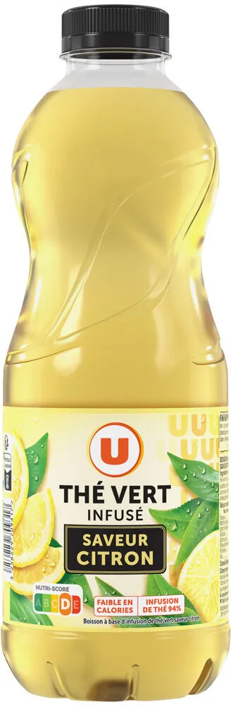 Boisson thé glacé vert saveur citron - Bouteille 1L