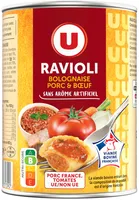 Ravioli bolognaise porc boeuf VBF, boîte 400g