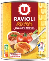 Ravioli bolognaise porc boeuf VBF, boîte 800g