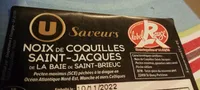 Noix de St Jacques, Label Rouge, pêchées en Atlantique Nord Est, barquette 1kg