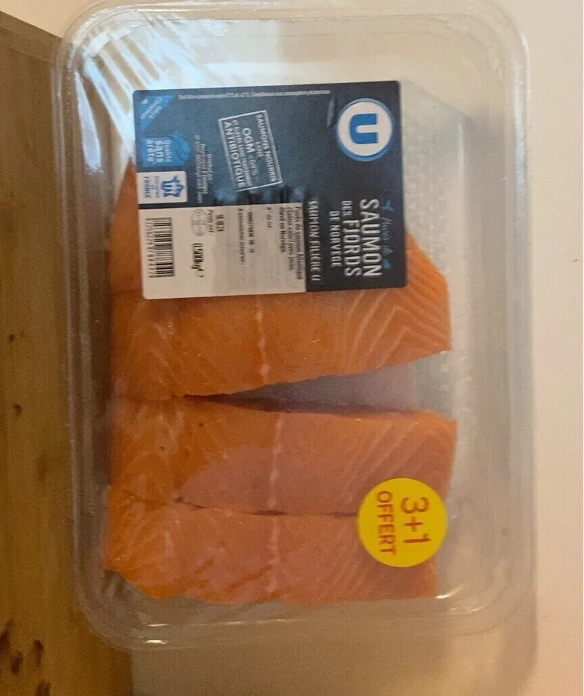 Pavé de saumon avec peau ù- x 3 + 1x125g offert, élevé Norvège