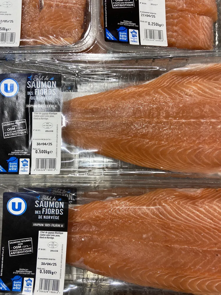 Filet de saumon, des Fjords, Salmo Salar, élevé en Norvège, barquette, 500g