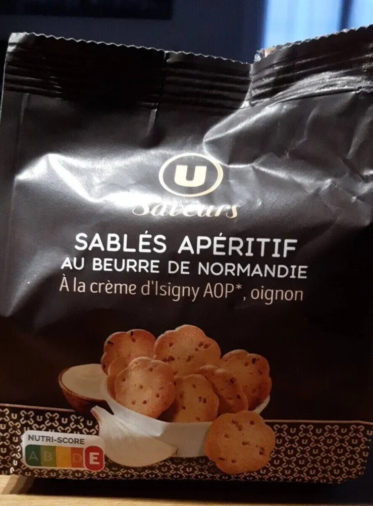 Biscuits apéritifs Sablés apéritifs pur beurre à la crème, oignon AOP100g