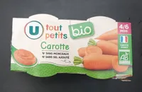 Plat bébé du midi Carotte, dès 4 mois - 2x120g - Petits pots bébé