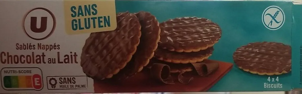 Sablés nappés chocolat au lait SANS GLUTEN 150g