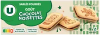 Sablés fourrés parfum chocolat noisettes, 125g