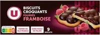 Biscuits croquants fourrés framboise