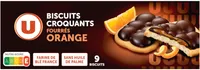 Biscuits croquants fourrés orange