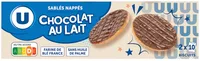 Sablés nappés au chocolat au lait, étui 200g