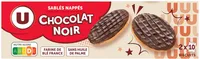 Biscuits Sablés nappés au chocolat noir, étui 200g