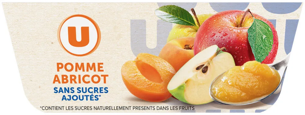 Dessert fruitier Coupelles sans sucres ajoutés pomme abricot - 4x100g