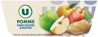 Dessert fruitier Coupelles sans sucres ajoutés pomme nature - 4x100g