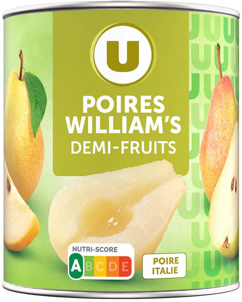 Poires au sirop léger, boîte 4/4 460g