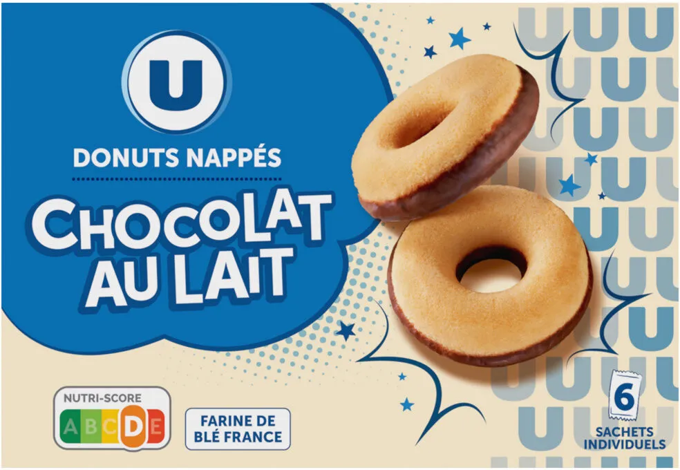 Doonuts nappés chocolat au lait, paquet 180g