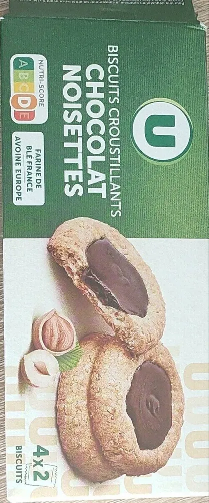 Biscuits croustillants chocolat noisette
