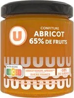 Confiture abricot 65% de fruits, 320g