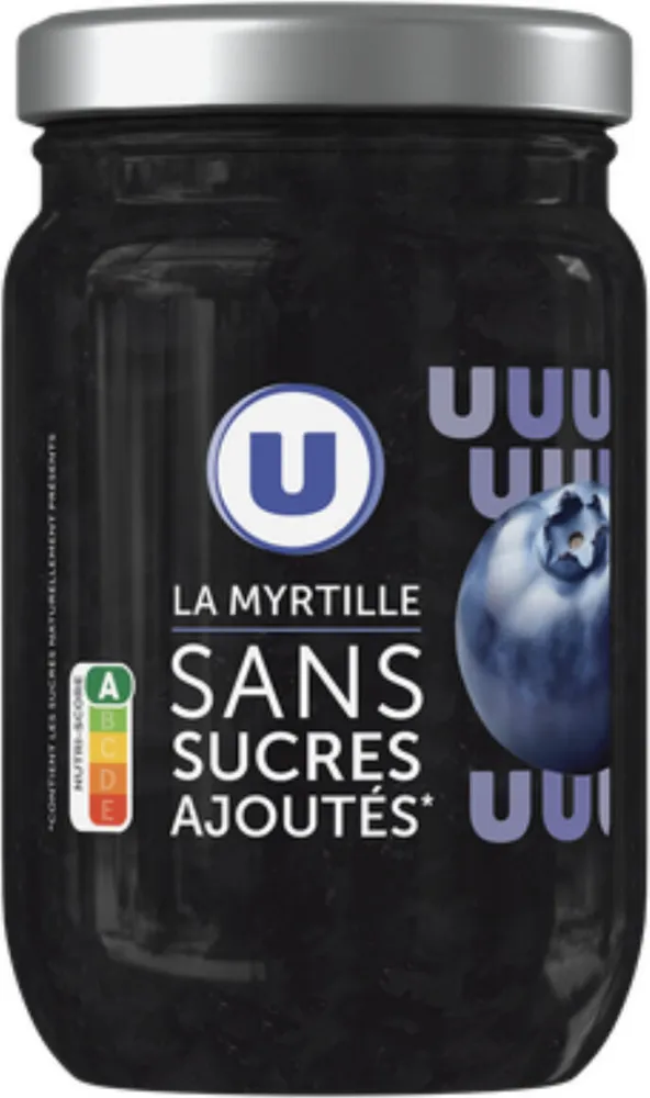 Préparation de myrtilles sans sucre ajouté pot de 280g