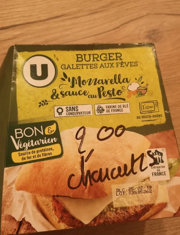 Burger galettes aux fèves