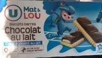 Biscuits barres chocolat au lait