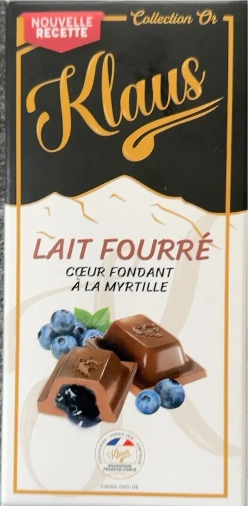 Chocolat Lait Fourré à la Myrtille