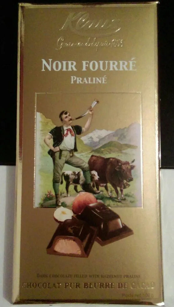Noir fourré praliné