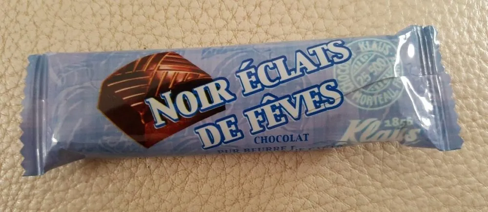 Chocolat noir eclats de feves