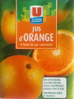 Jus d'orange à base de concentré U
