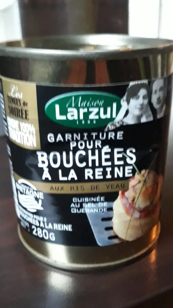 Larzul, Garniture pour bouchees a la reine aux ris de veau