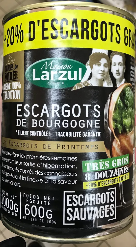 Escargots de Bourgogne (+20% gratuits)