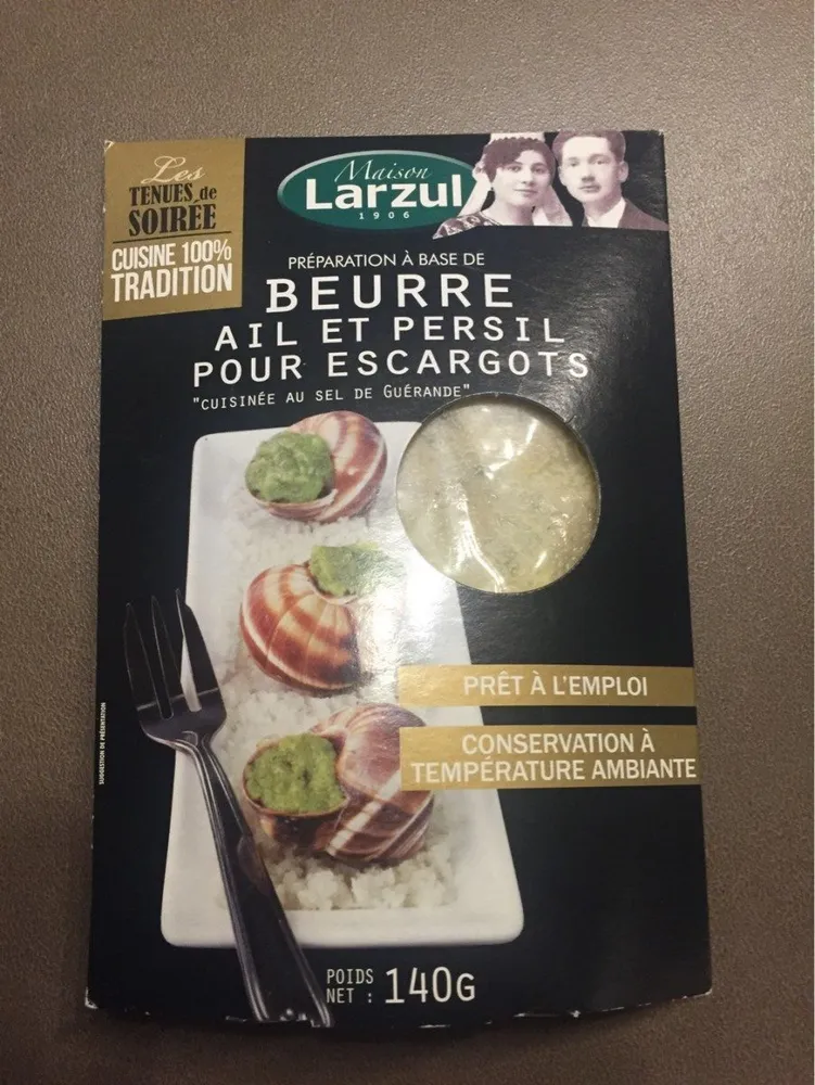 Beurre ail et persil pour escargots