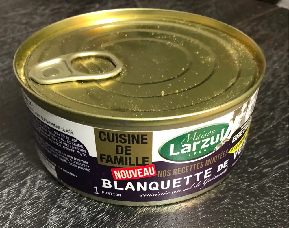 Blanquette de veau cuisinée au sel de Guérande et à la crème fraîche,LARZUL