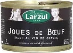 Larzul, Joues de boeuf sauce au vin de Graves