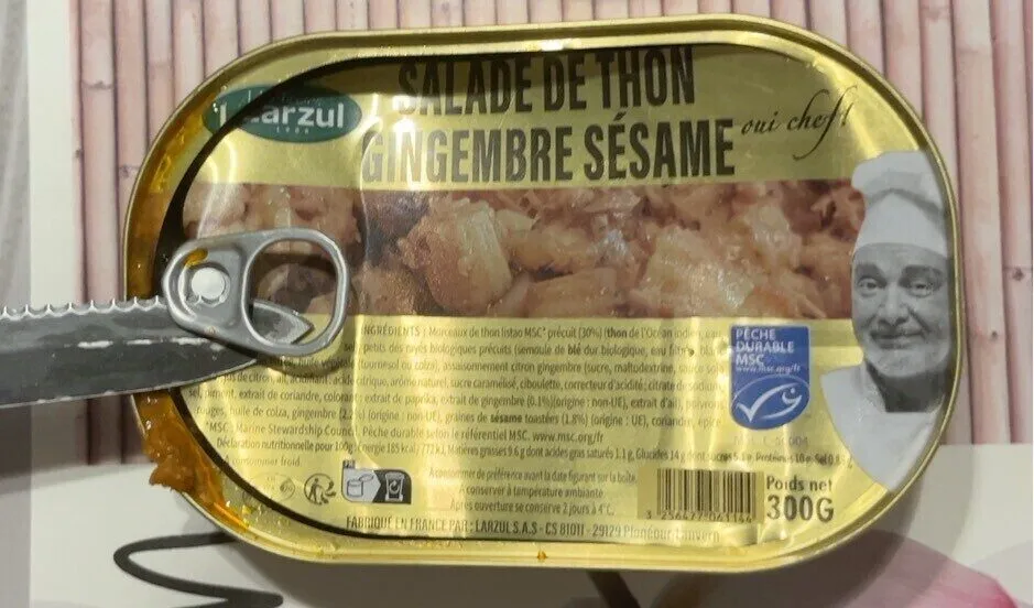 Salade de thon, gingembre sésame