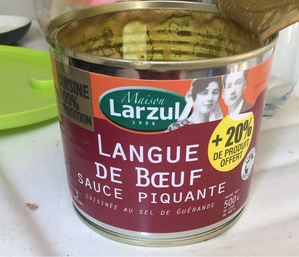 Langue de boeuf sauce piquante cuisinée au sel de Guérande