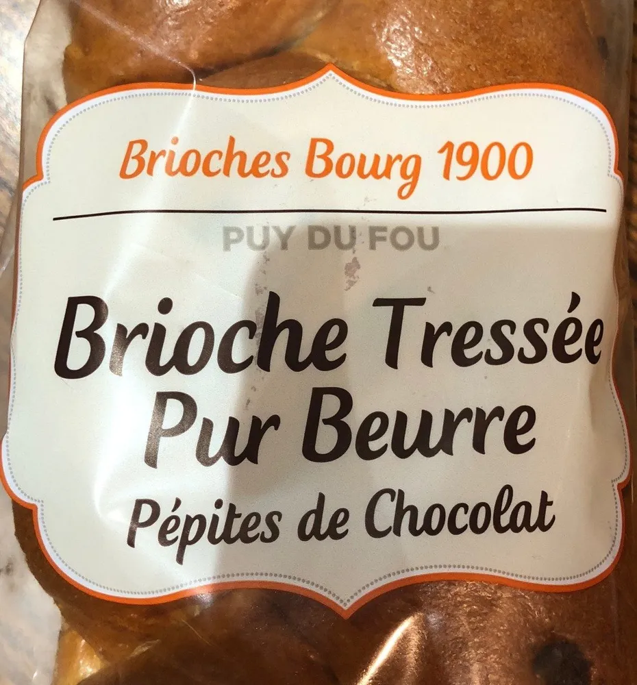 Brioche tressée pur beurre pepites de chocolat