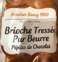 Brioche tressée pur beurre pepites de chocolat