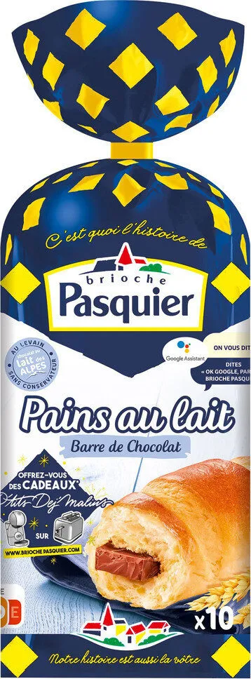 Pains au lait barre choco x 10