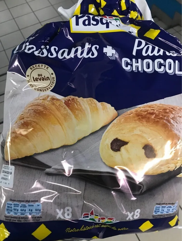 Pasquier croissants pain choco