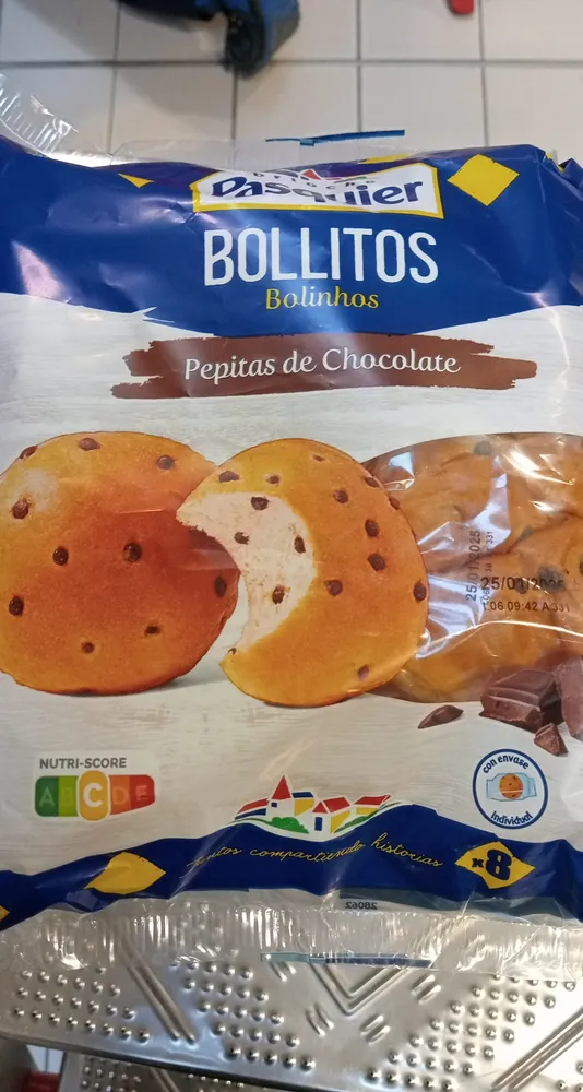 Bollitos pepitas de chocolate