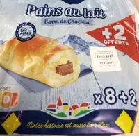 Pains au lait barre chocolat