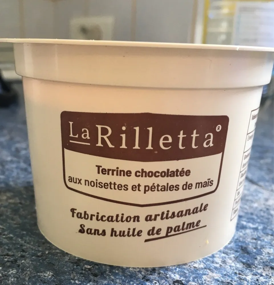 Terrine chocolatée aux noisettes et pétales de maïs