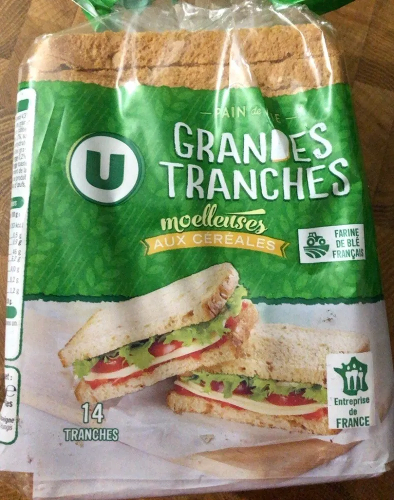 Pain de mie Grandes tranches aux cereales