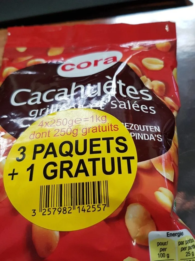 Cacahuètes grillées et salées Cora
