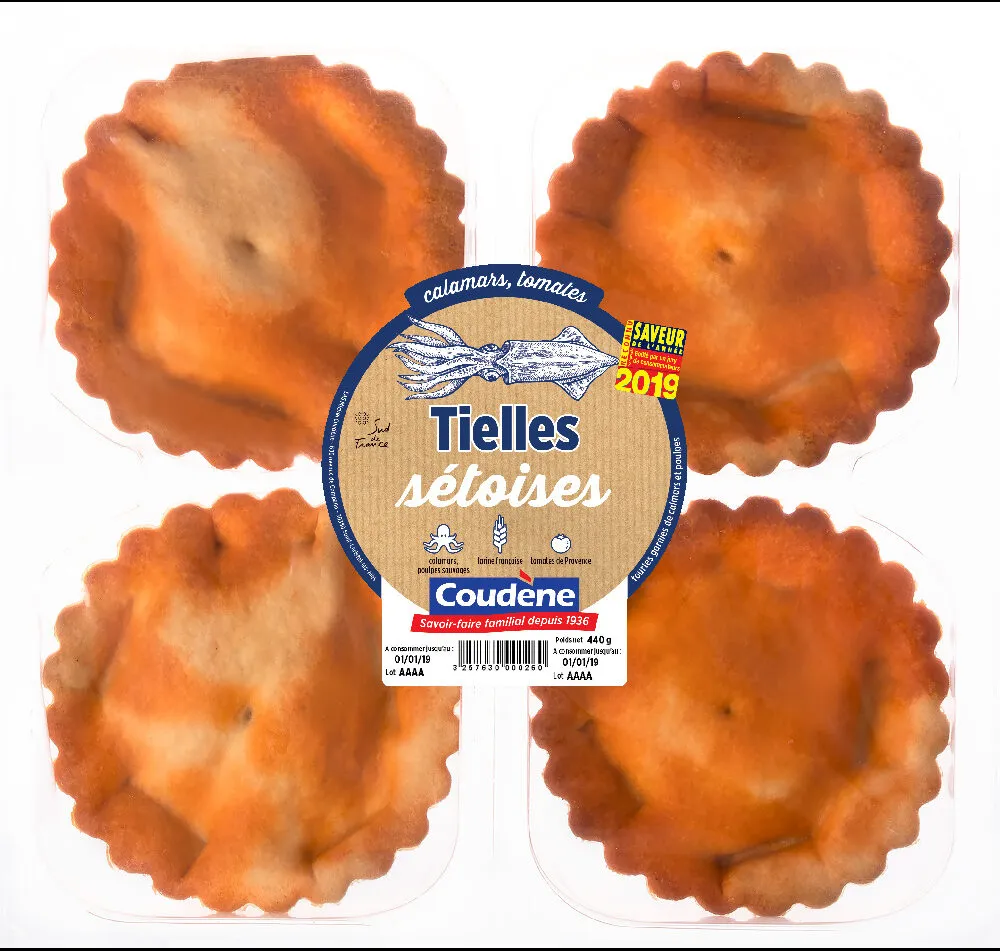Tielles sétoises calamaras, tomates
