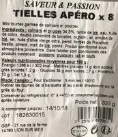 Tielles apero x8