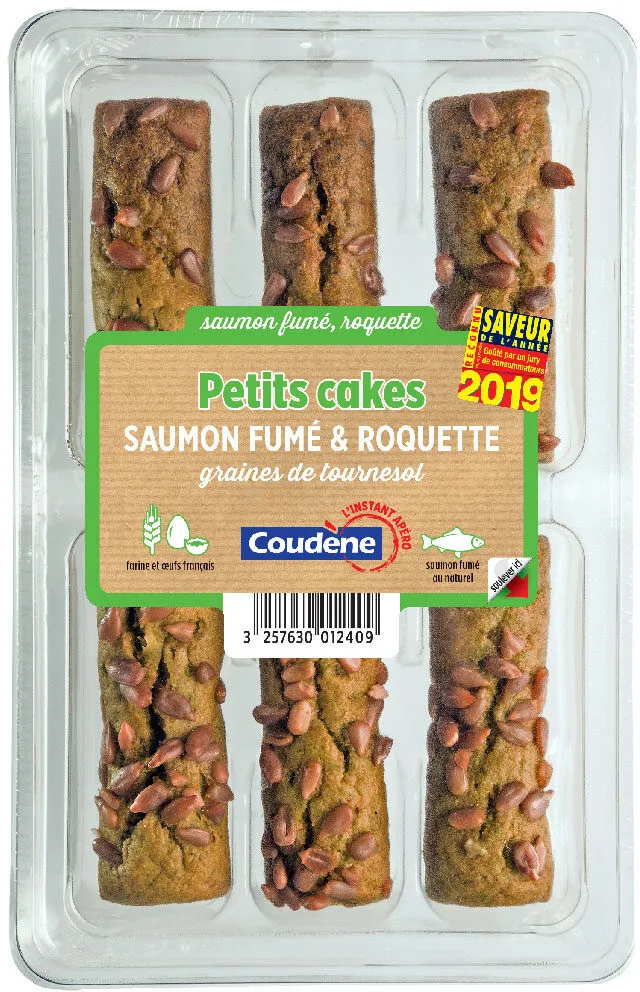 Petits cakes saumon fumé et roquette Coudène
