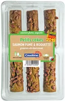 Petits cakes saumon fumé et roquette Coudène